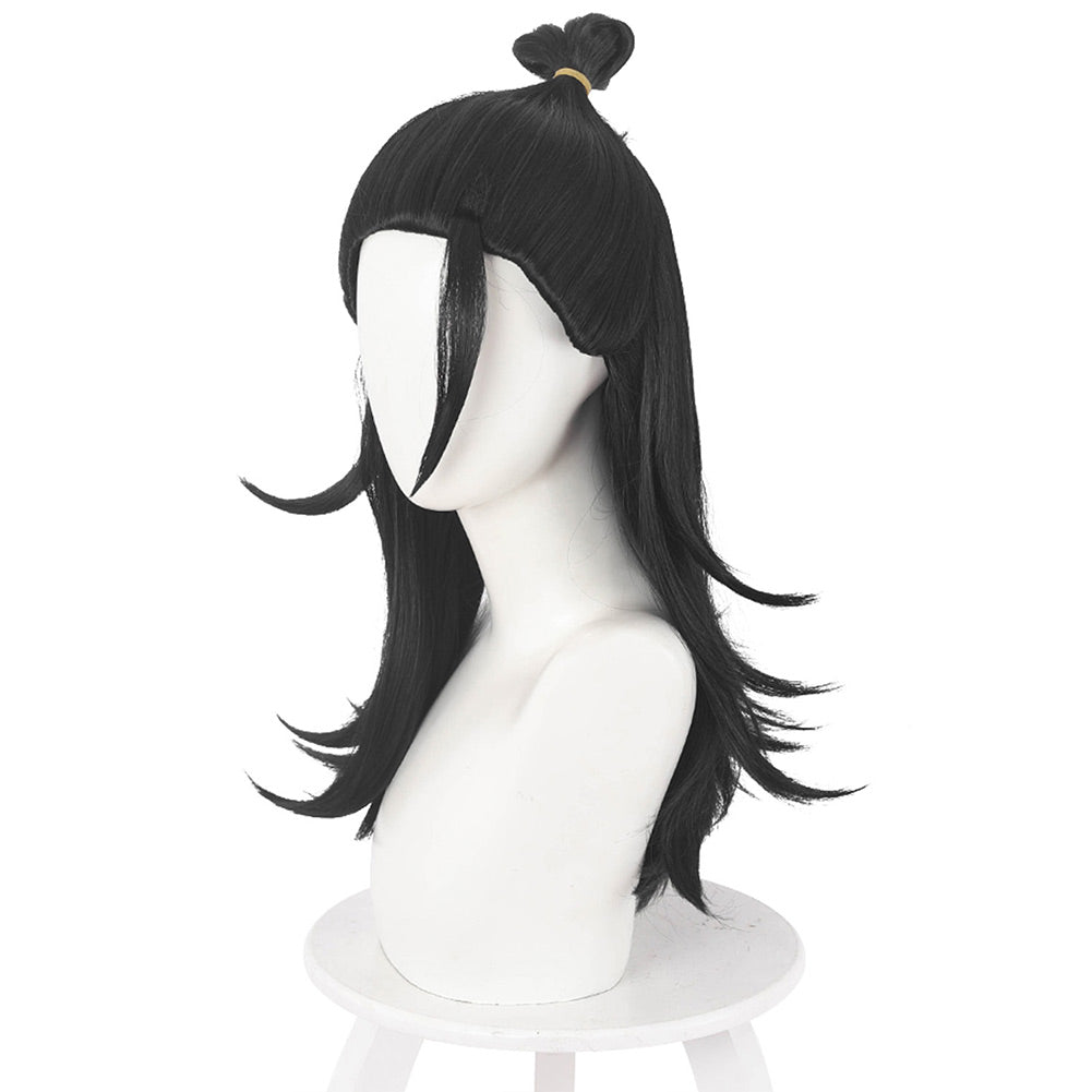 Anime Jujutsu Kaisen Suguru Getou Cosplay Wig - Black, Medium Length