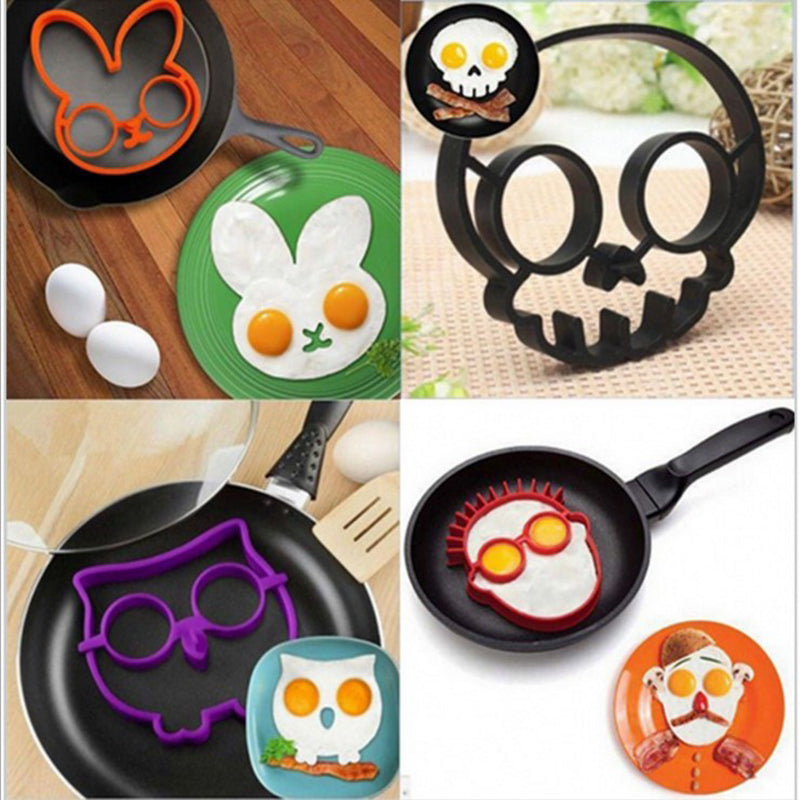 Silicone Egg Mold - Sun, Cloud, Skull Shapes for Cooking & Baking
