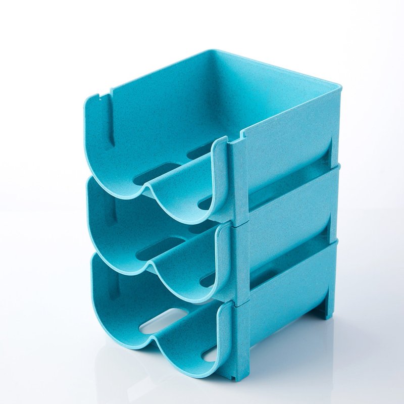 Free-Standing Plastic Water Bottle Storage Rack – Stackable Organizer for Kitchen, Pantry & Countertop