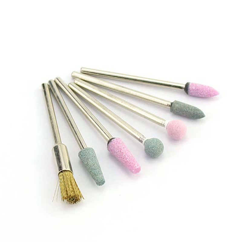 Tungsten Steel Nail Grinding Head Set - 7 Pieces Polishing Tools