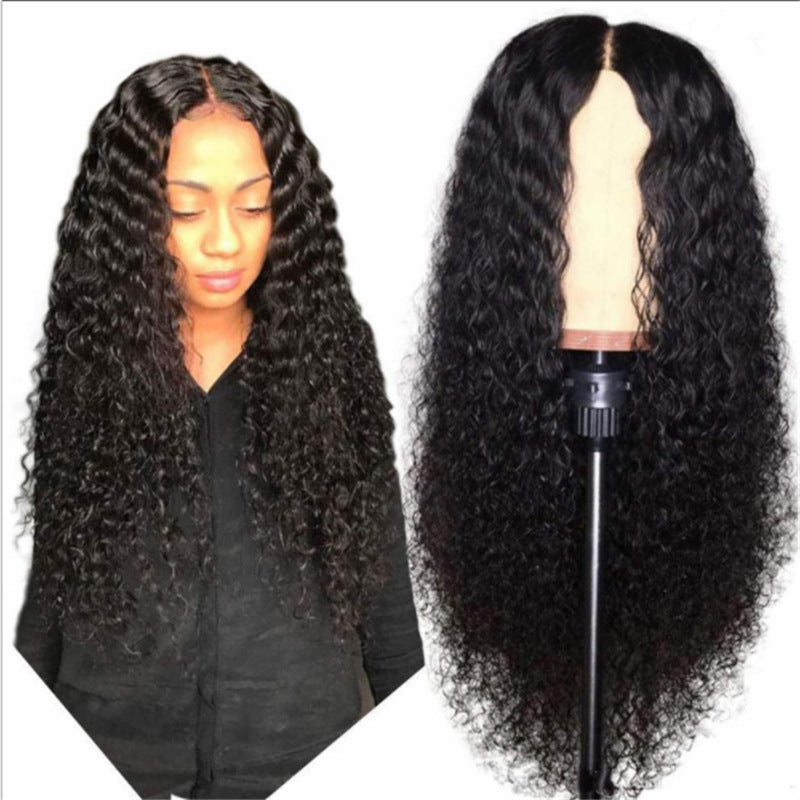 Ladies Mid-Length Curly Wig with Hand-Wrapped Small Curls - Multiple Colors