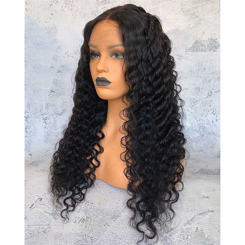 Ladies Mid-Length Curly Wig with Hand-Wrapped Small Curls - Multiple Colors