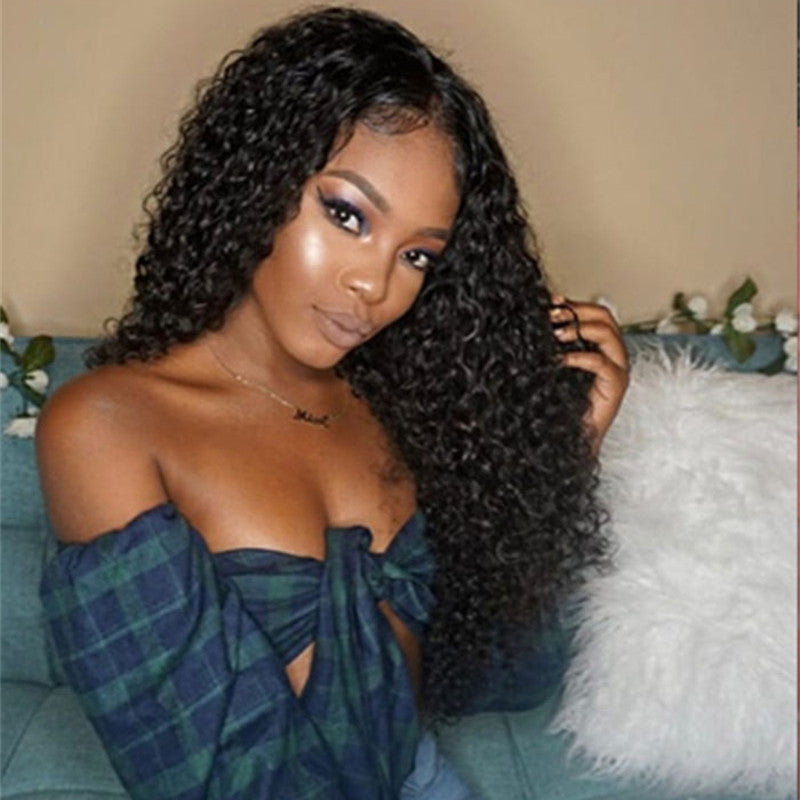Ladies Mid-Length Curly Wig with Hand-Wrapped Small Curls - Multiple Colors