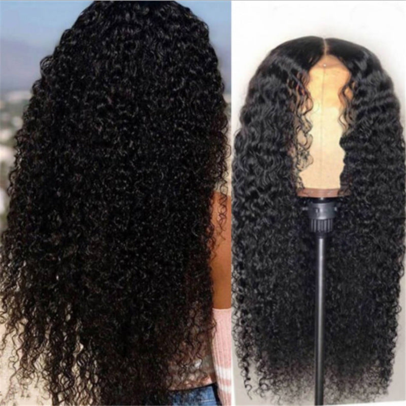 Ladies Mid-Length Curly Wig with Hand-Wrapped Small Curls - Multiple Colors