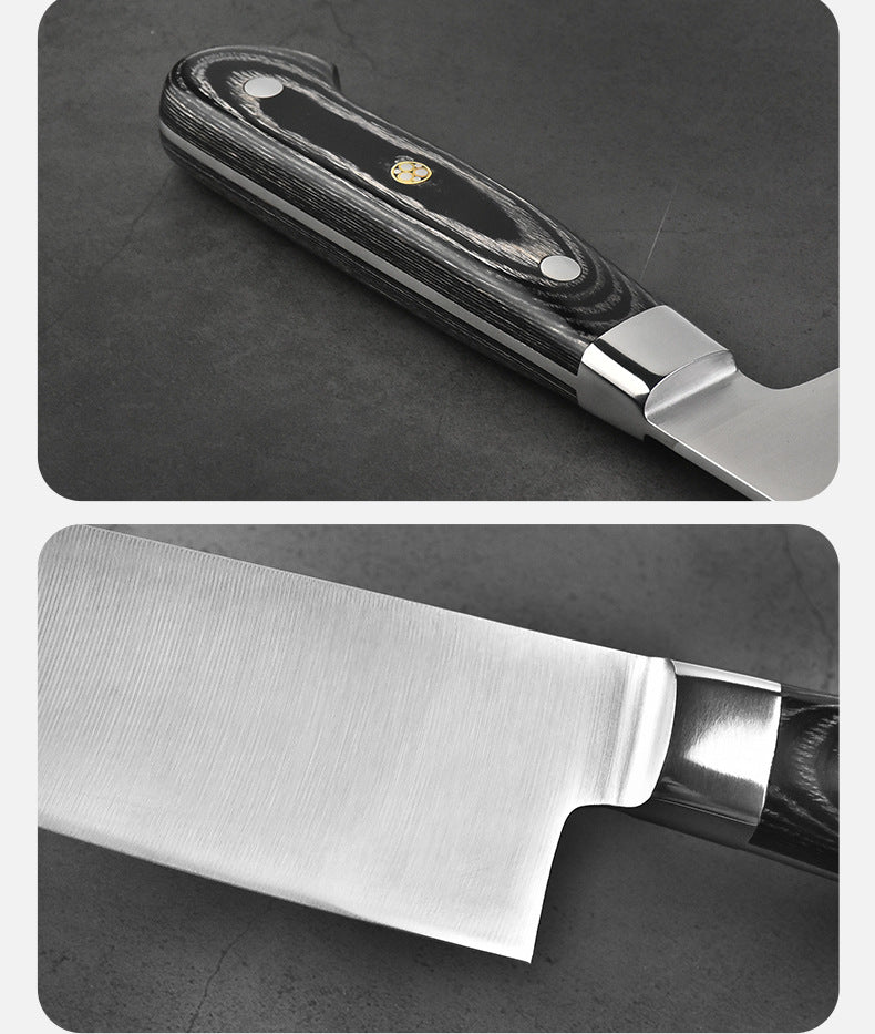 Colored Wooden Handle Chef's Knife - Slicing Kitchen Fruit Utility Knife