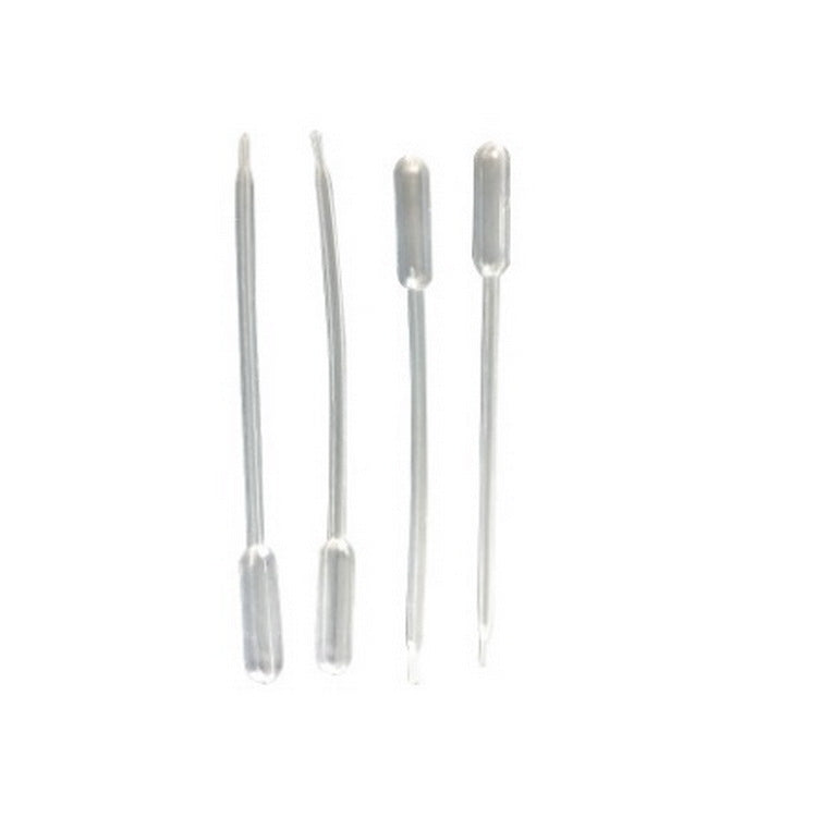 Disposable Plastic Graduated Dropper Straws for Cosmetic Dispensing - Transparent