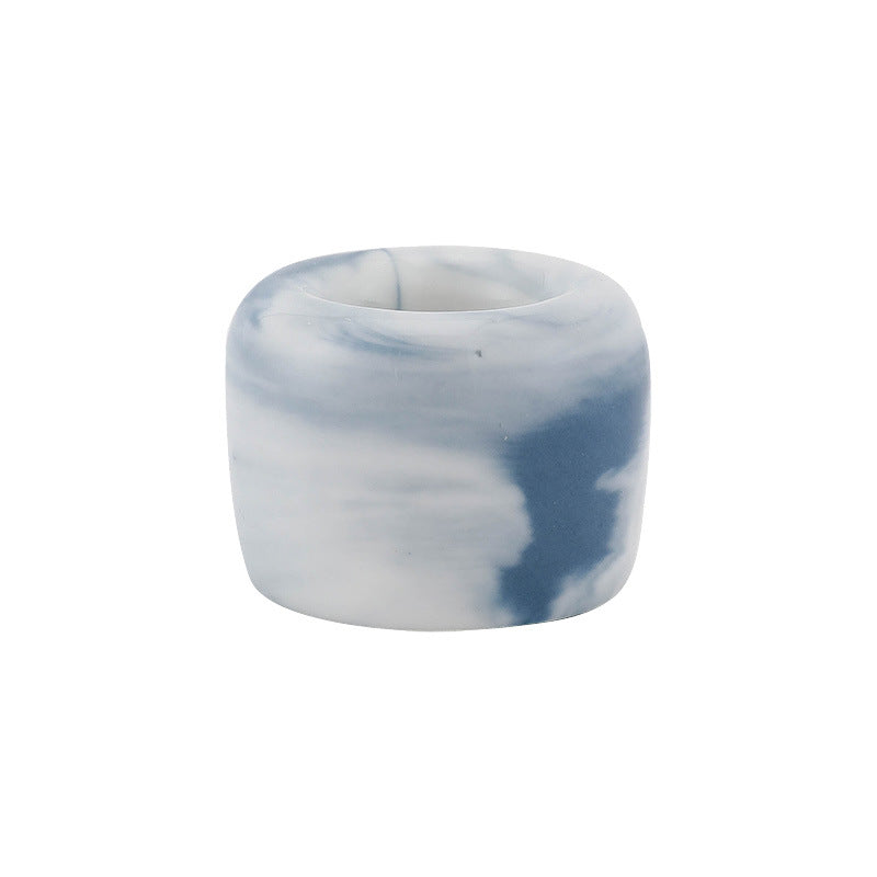 Japanese Marbled Ceramic Toothbrush Holder Rack for Bathroom & Wash Basin