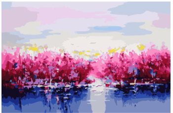 Digital Oil Painting Landscape Wall Art - Frameless Canvas Home Decor