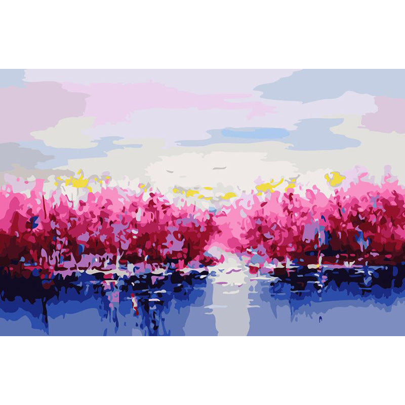 Digital Oil Painting Landscape Wall Art - Frameless Canvas Home Decor