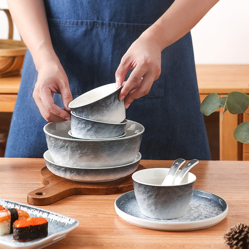 Porcelain Soup & Rice Bowl Set - Multi-Color Household Dinnerware