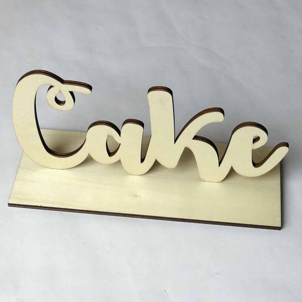 Creative Wooden Alphabet Home Decor Ornaments for Desktop & Wall