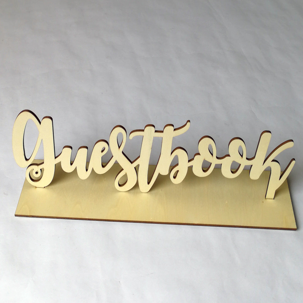 Creative Wooden Alphabet Home Decor Ornaments for Desktop & Wall
