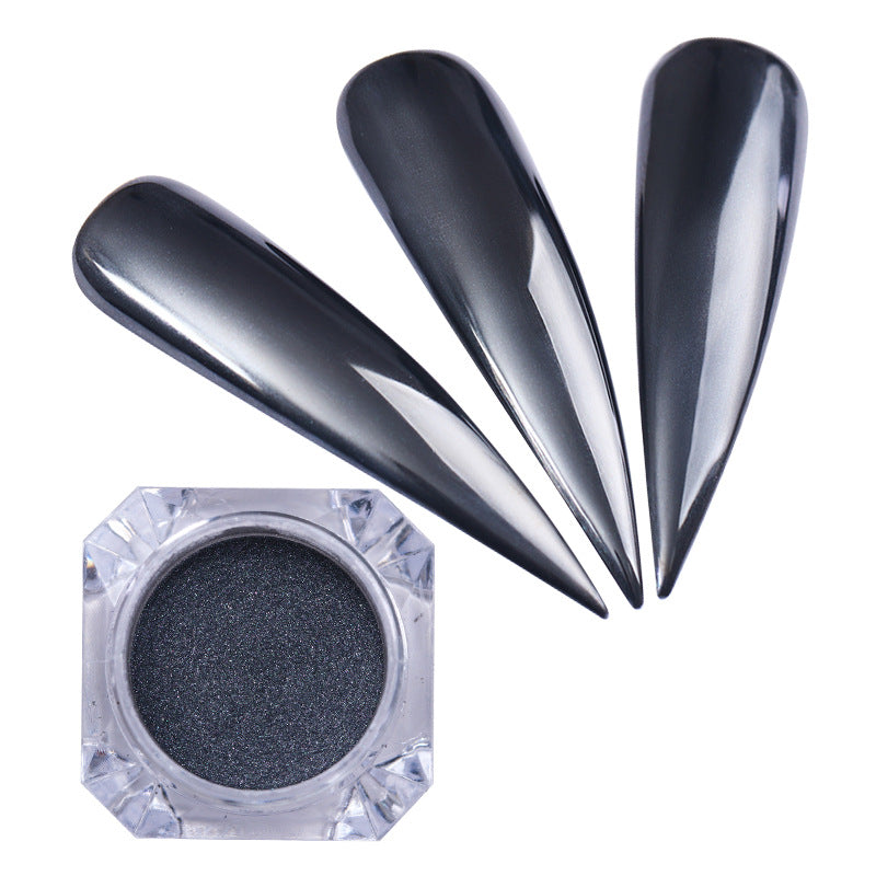 Black Mirror Glitter Powder for Nail Art - 1g Diamond Electroplating Powder