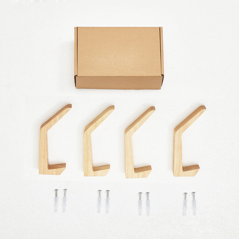Wood Hanging Hooks Wall Mount Coat Rack for Clothes and Accessories