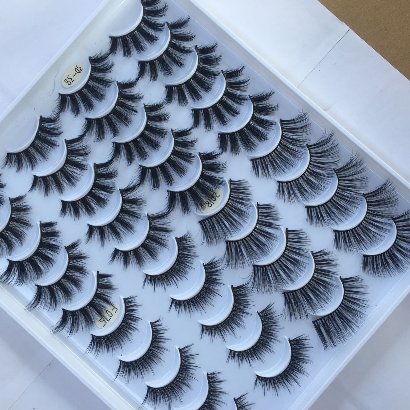 False Eyelashes 20 Pairs Three-Dimensional Multi-Layer Makeup Lashes