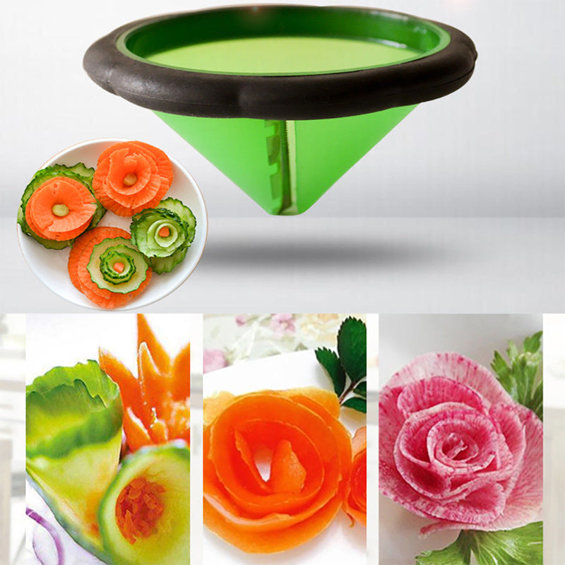 Vegetable Curler with Stainless Steel Blade - Green Fruit & Veggie Shredder for Cucumber, Radish, Melon