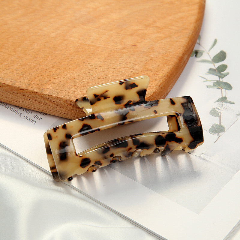 European & American Style Acetate Hair Clip with Leopard Print - Multiple Colors