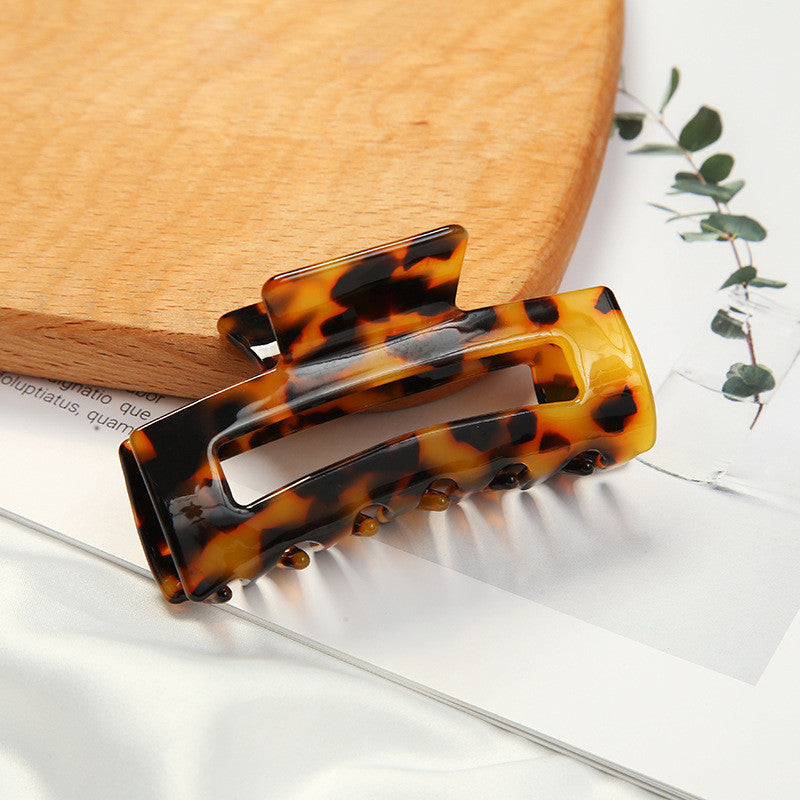European & American Style Acetate Hair Clip with Leopard Print - Multiple Colors