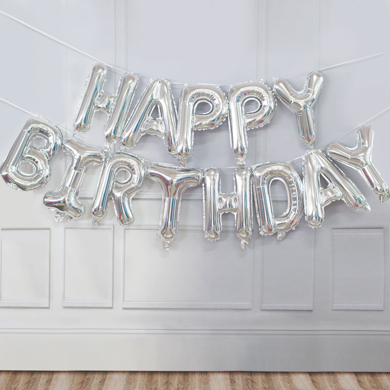 16-Inch Rose Gold Birthday Balloon Set Foil Balloons Party Decorations