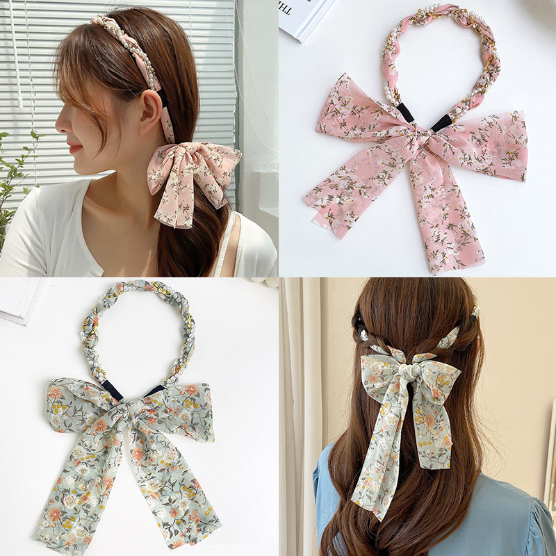 Spring Streamer Headband Hair Tie Bow Accessory