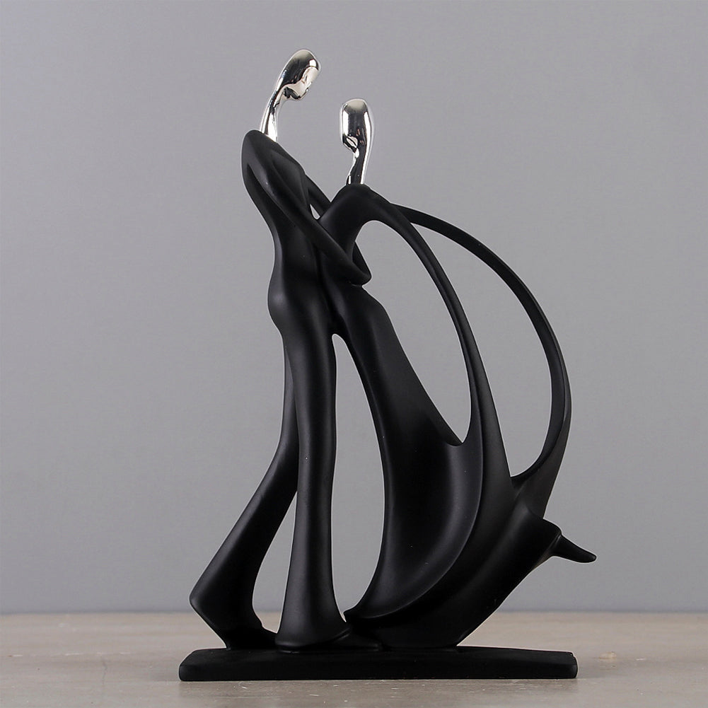 Modern Resin Home Decor Ornament for Living Room or TV Cabinet - Black