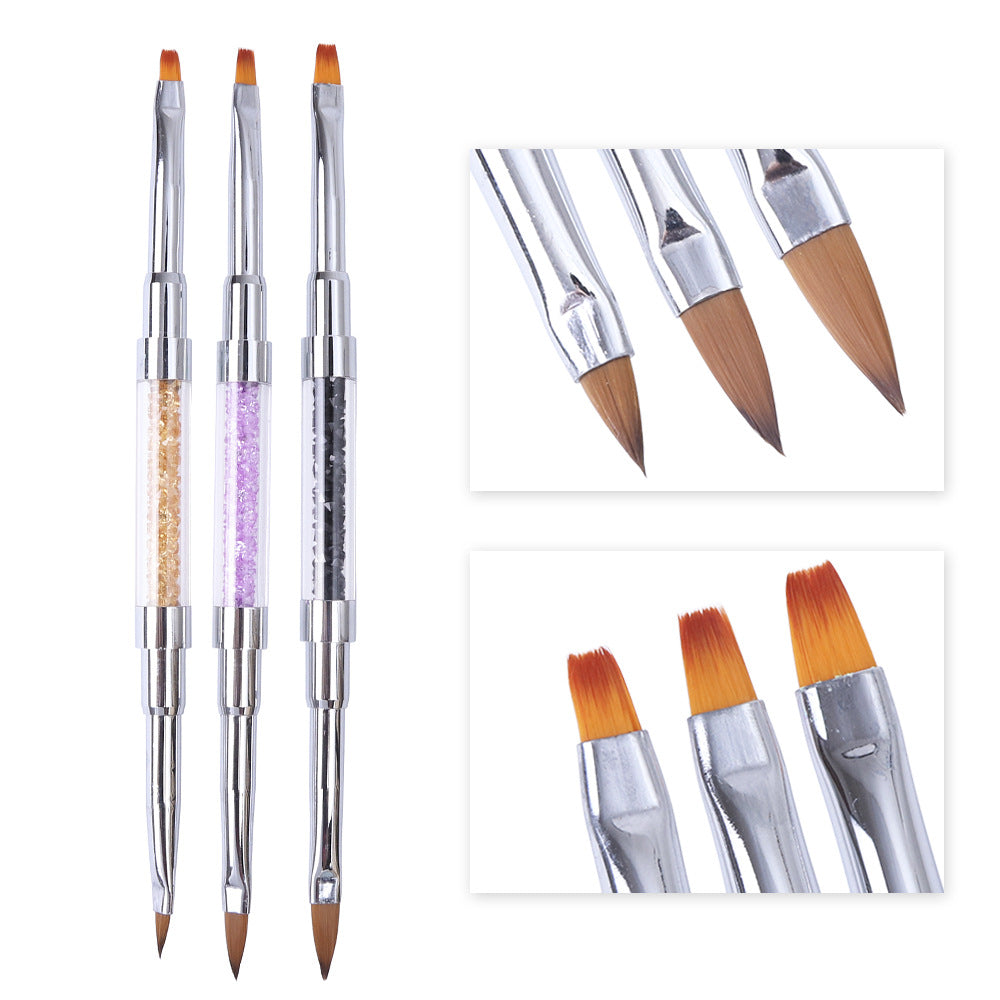 Nail Art Dotting Pen Dual-Tip Diamond Inlaid Design Tool