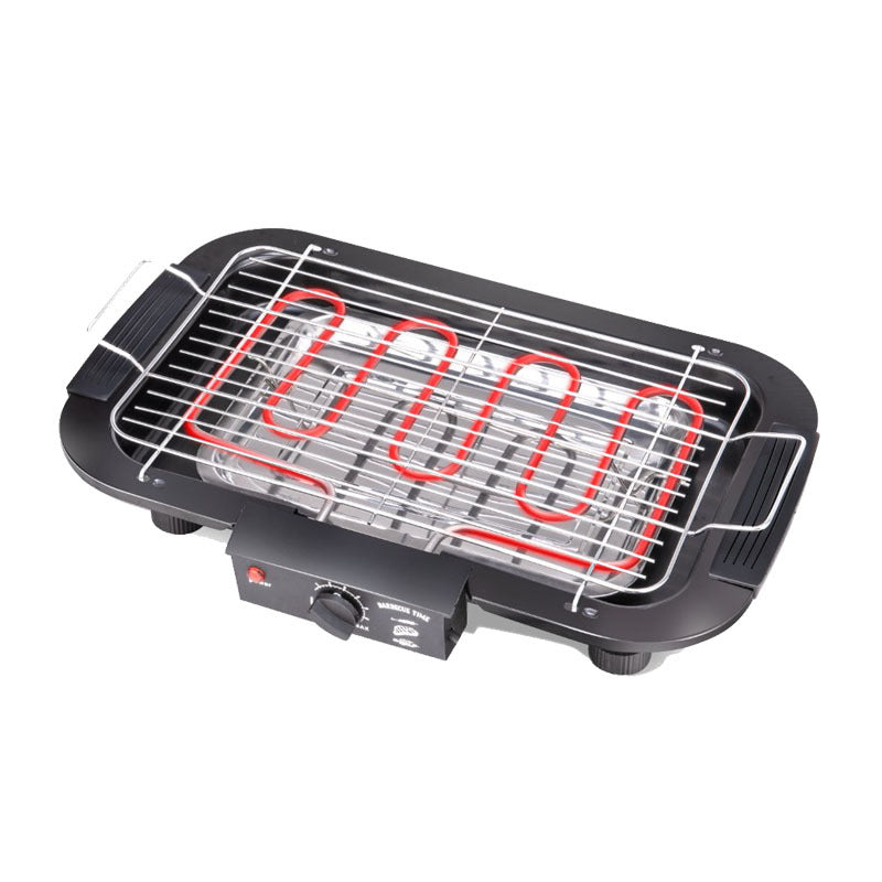Electric Indoor Grill with Smokeless Non-Stick Surface for Home & Outdoor Use