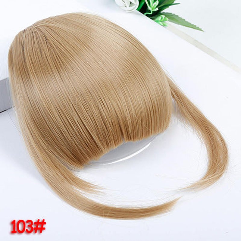 Synthetic Wigs for Women with Air Bangs and Sideburns - Multiple Colors