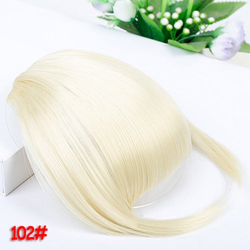 Synthetic Wigs for Women with Air Bangs and Sideburns - Multiple Colors