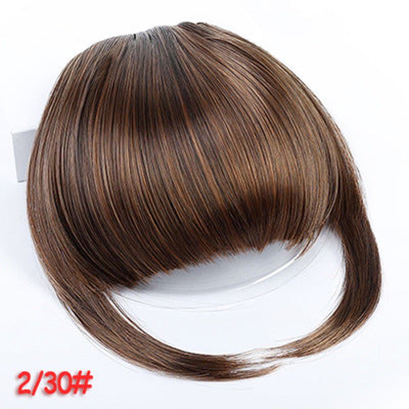 Synthetic Wigs for Women with Air Bangs and Sideburns - Multiple Colors