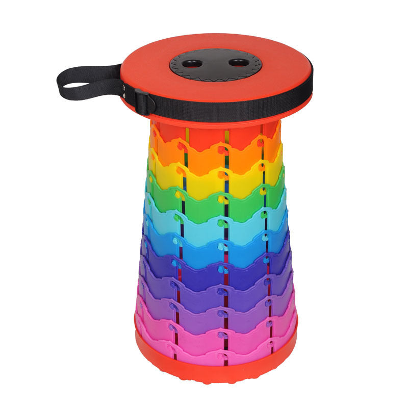 Portable Folding Rainbow Stool - Retractable Travel Seat for Home & Garden