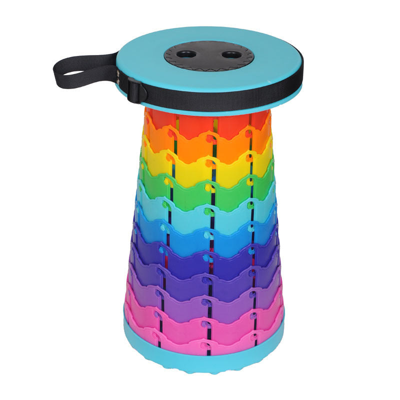 Portable Folding Rainbow Stool - Retractable Travel Seat for Home & Garden