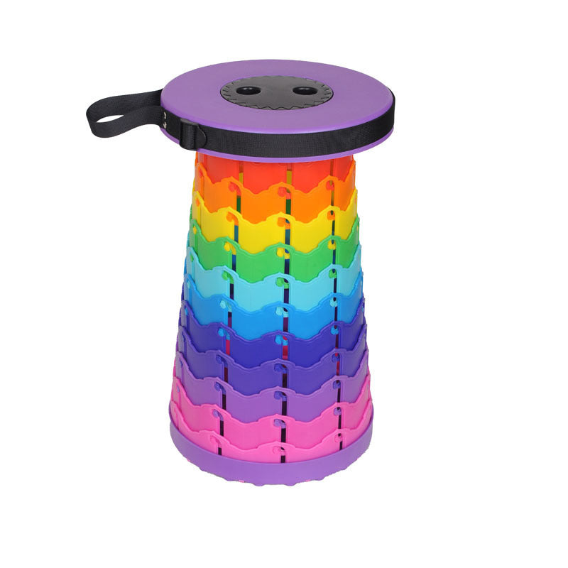 Portable Folding Rainbow Stool - Retractable Travel Seat for Home & Garden