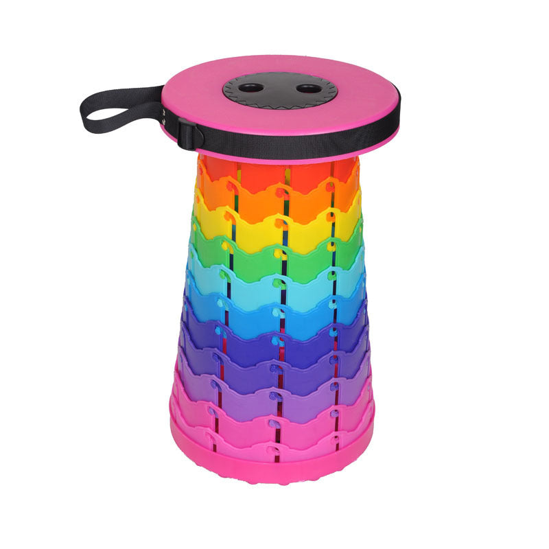Portable Folding Rainbow Stool - Retractable Travel Seat for Home & Garden