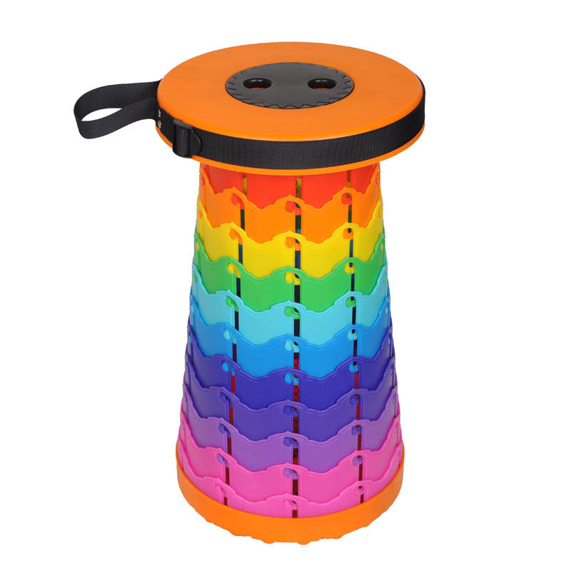 Portable Folding Rainbow Stool - Retractable Travel Seat for Home & Garden