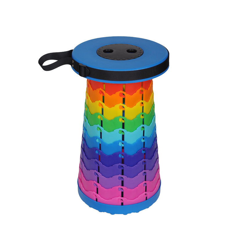 Portable Folding Rainbow Stool - Retractable Travel Seat for Home & Garden
