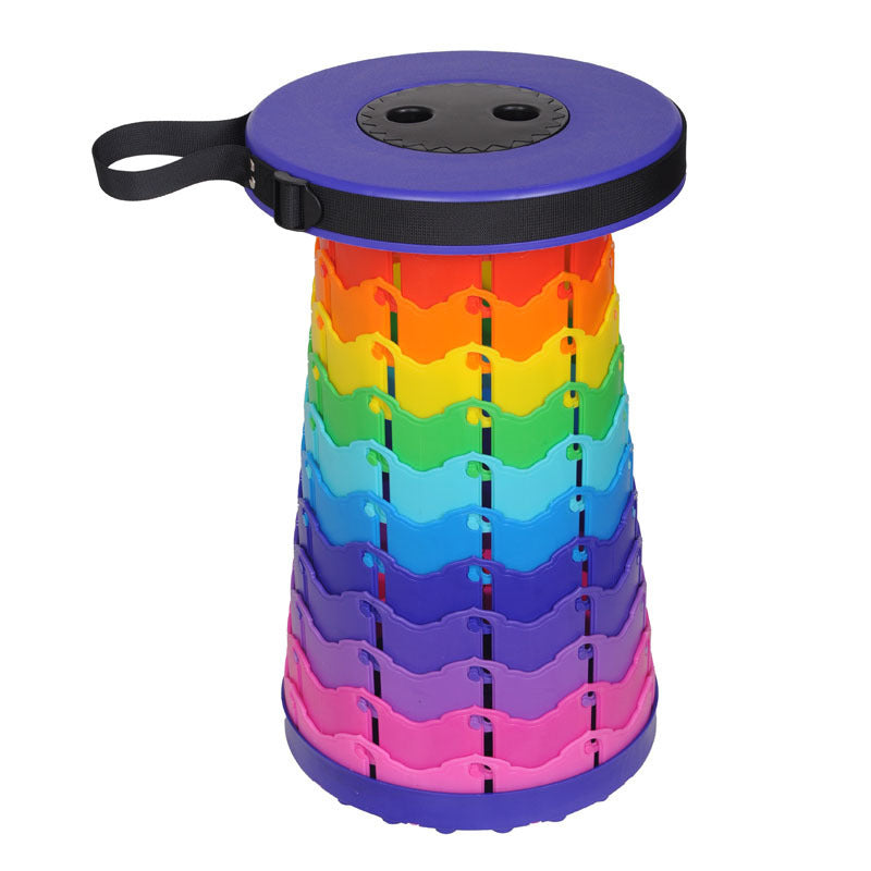 Portable Folding Rainbow Stool - Retractable Travel Seat for Home & Garden