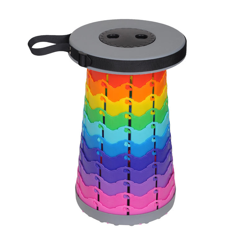 Portable Folding Rainbow Stool - Retractable Travel Seat for Home & Garden