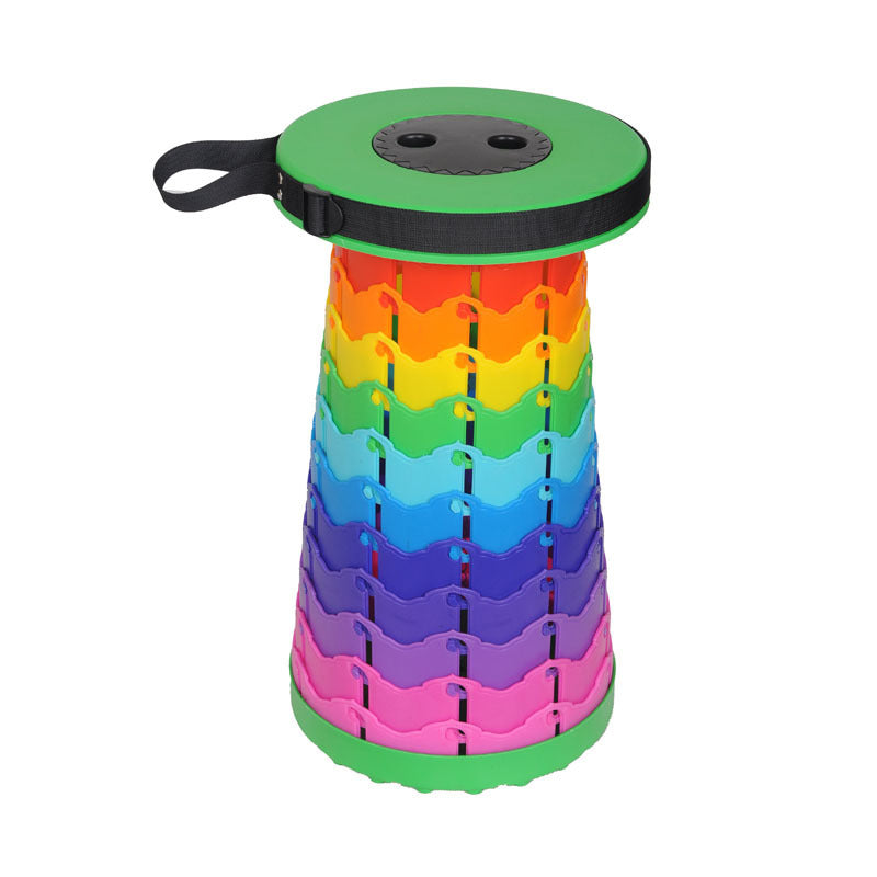 Portable Folding Rainbow Stool - Retractable Travel Seat for Home & Garden