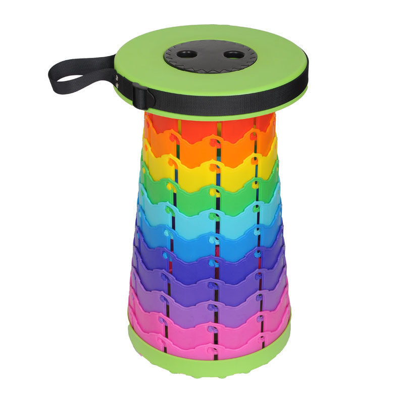 Portable Folding Rainbow Stool - Retractable Travel Seat for Home & Garden