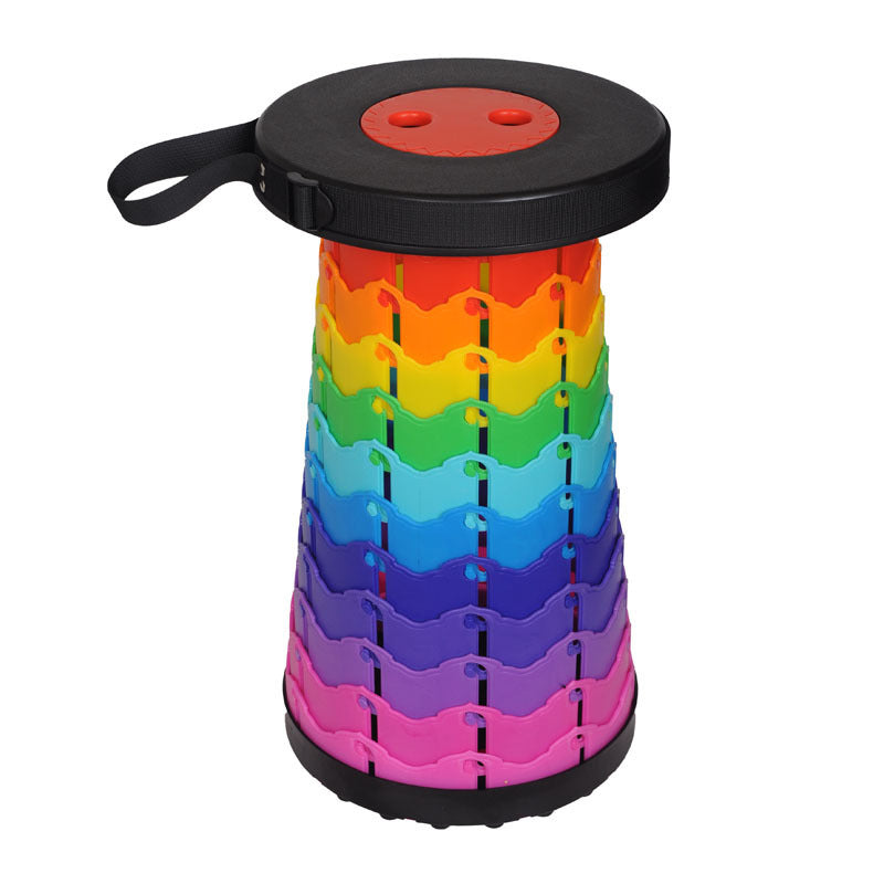 Portable Folding Rainbow Stool - Retractable Travel Seat for Home & Garden