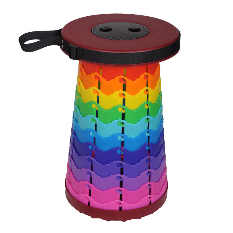 Portable Folding Rainbow Stool - Retractable Travel Seat for Home & Garden