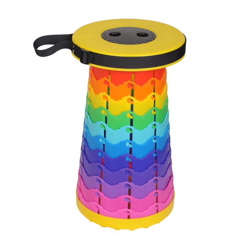 Portable Folding Rainbow Stool - Retractable Travel Seat for Home & Garden