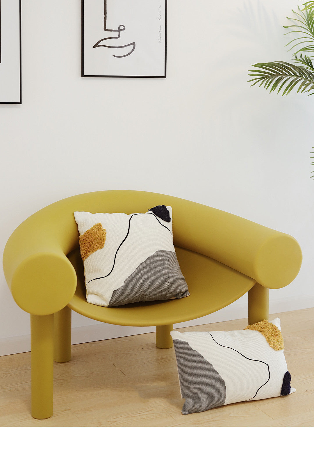 Abstract Line Tufted Square & Waist Pillow Cushions - Home & Garden
