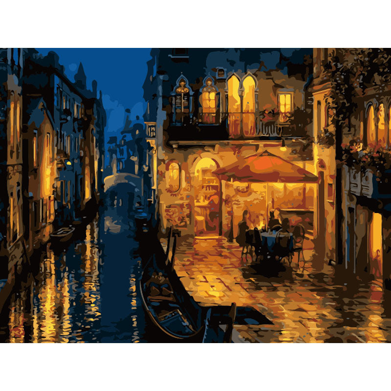 Digital Oil Painting Wall Art - Frameless Colorful Landscape Decor