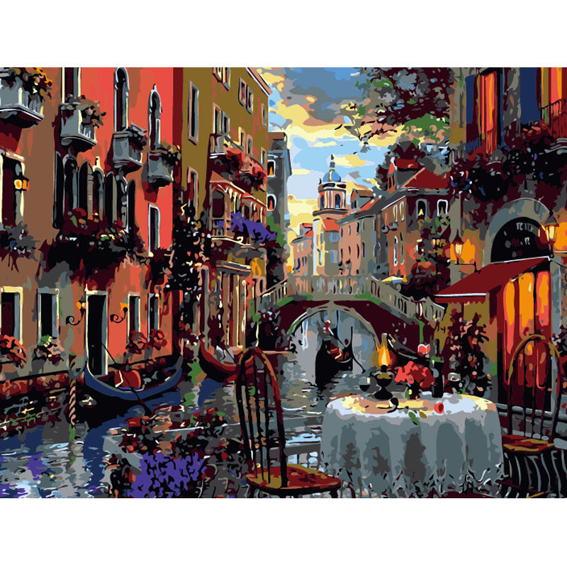 Digital Oil Painting Wall Art - Frameless Colorful Landscape Decor
