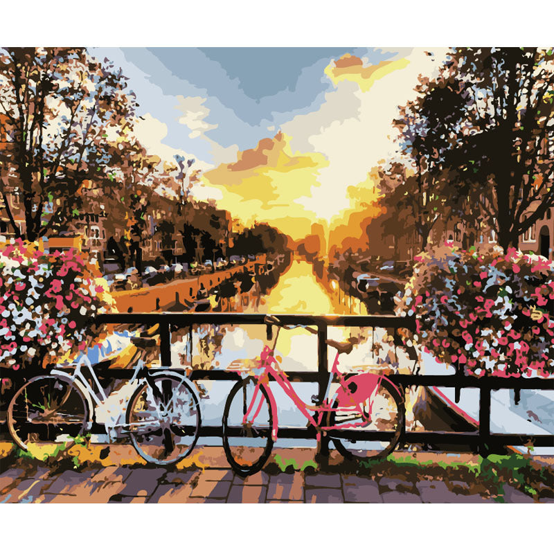Digital Oil Painting Wall Art - Frameless Colorful Landscape Decor