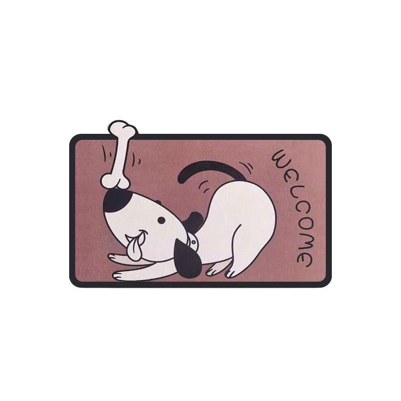 Non-Slip Floor Mat for Pets and Home Entryway 40x60cm - Corgi, Bone, Couple Dog Styles