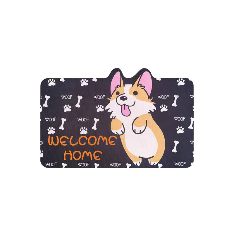 Non-Slip Floor Mat for Pets and Home Entryway 40x60cm - Corgi, Bone, Couple Dog Styles