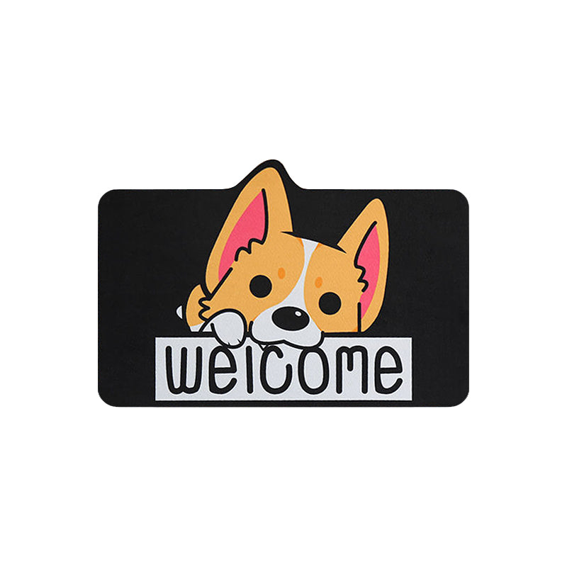 Non-Slip Floor Mat for Pets and Home Entryway 40x60cm - Corgi, Bone, Couple Dog Styles